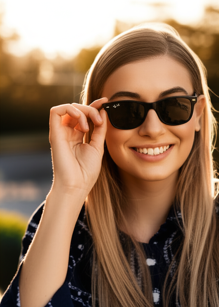 Model with sunglasses